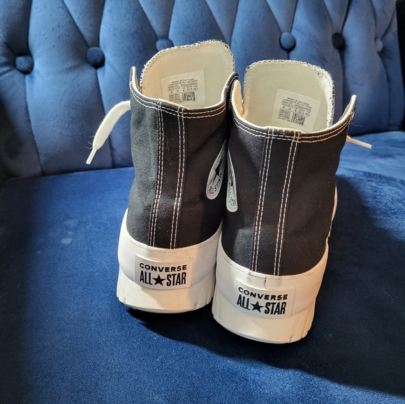 Converse All Star Chuck Taylor high top Lugged platform women's 10 black - Picture 3 of 6